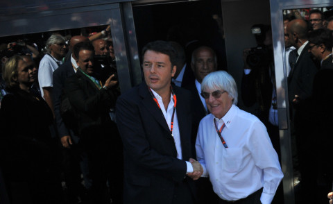 Bernie Ecclestone, Matteo Renzi - Monza - 06-09-2015 - GP di Monza, Matteo Renzi tra gli spettatori vip