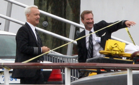 Tom Hanks, Aaron Eckhart - New York - 02-10-2015 - Tom Hanks, chioma bianca per Sully di Clint Eastwood