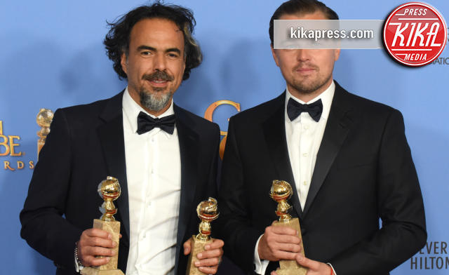 Alejandro Gonzalez Iñarritu, Leonardo DiCaprio - Beverly Hills - 10-01-2016 - Golden Globe 2016: trionfa Revenant - Il Redivivo