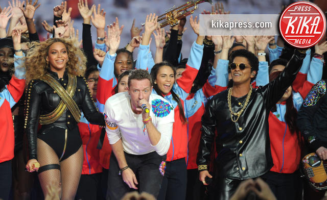 Bruno Mars, Chris Martin, Beyonce Knowles - Santa Clara - 07-02-2016 - Super Bowl 2016: le immagini dello show