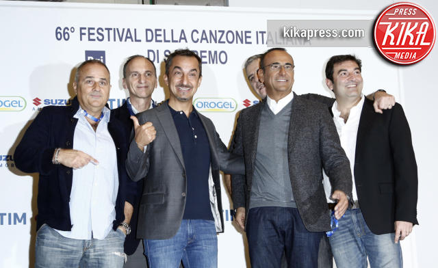 Gialappas Band, Max Giusti, Carlo Conti, Nicola Savino - Sanremo - 09-02-2016 - Sanremo 2016: Savino, Max Giusti e la Gialappa's al Dopofestival