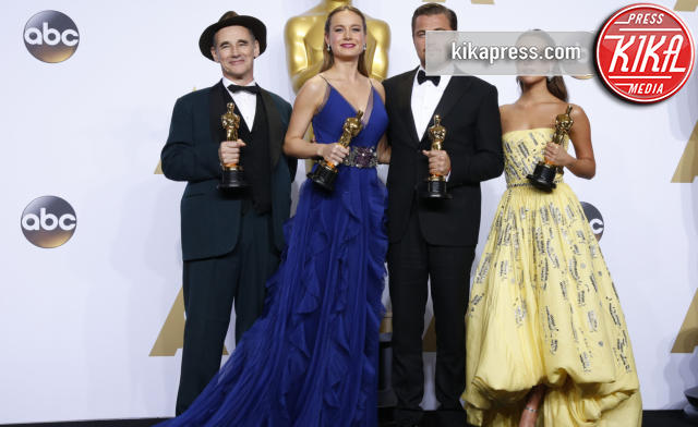 Alicia Vikander, Mark Rylance, Brie Larson, Leonardo DiCaprio - Los Angeles - 29-02-2016 - Oscar 2016: trionfa il Caso Spotlight
