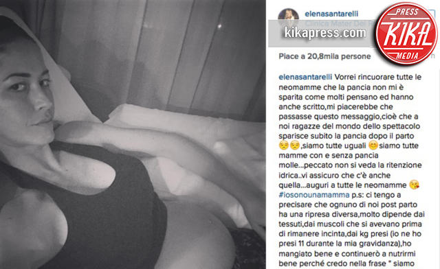 Elena Santarelli - Roma - 29-03-2016 - Elena Santarelli: #iosonounamamma con la pancia molle!