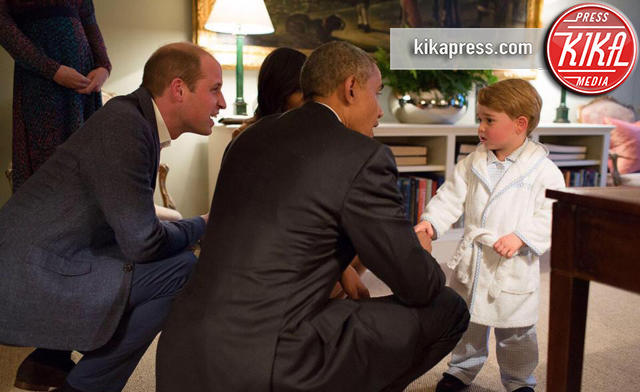 Principe George, Principe William, Kate Middleton, Michelle Obama, Barack Obama - Londra - 23-04-2016 - Obama: dopo Cameron, tocca ai reali britannici