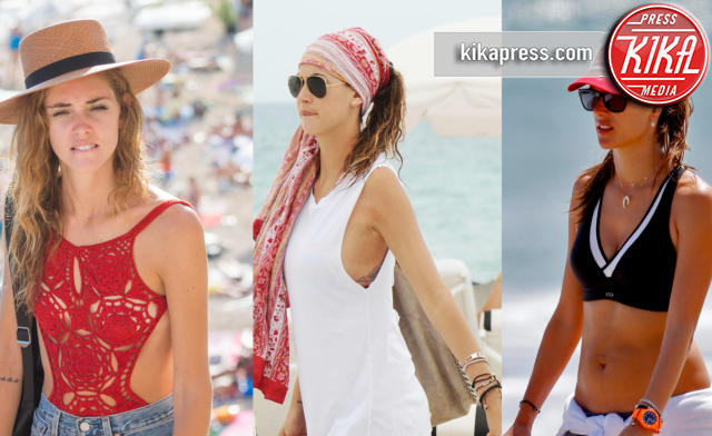 Chiara Ferragni, Melissa Satta, Alessandra Ambrosio - 28-07-2016 - Cappello, berretto e foulard: che ti metti in testa in spiaggia?