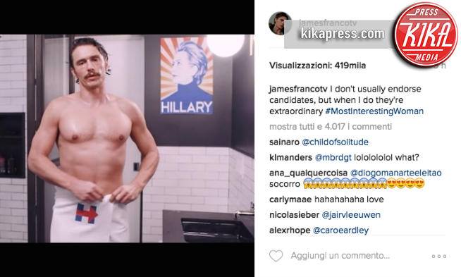 James Franco si spoglia per Hillary Clinton!