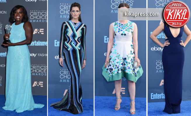 Allison Williams, Viola Davis, Gillian Jacobs, Mandy Moore - Santa Monica - 12-12-2016 - Critics' Choice Awards: le celebrity in blu... sul tappeto blu!