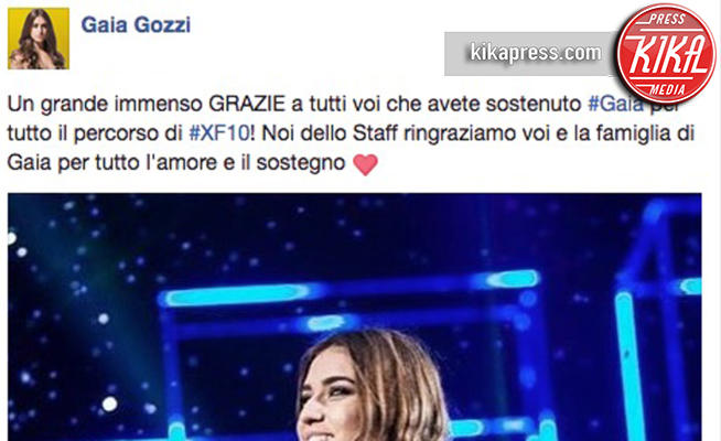 Gaia Gozzi - Milano - 16-12-2016 - La finale di X Factor 10: le reazioni sui social