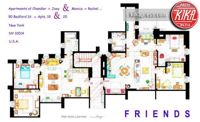 Friends - Los Angeles - 10-01-2017 - Le planimetrie delle case delle serie tv più amate