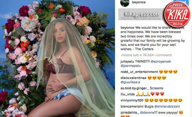 Beyonce Knowles - Hollywood - 01-02-2017 - Beyoncé incinta: in arrivo due gemelli!