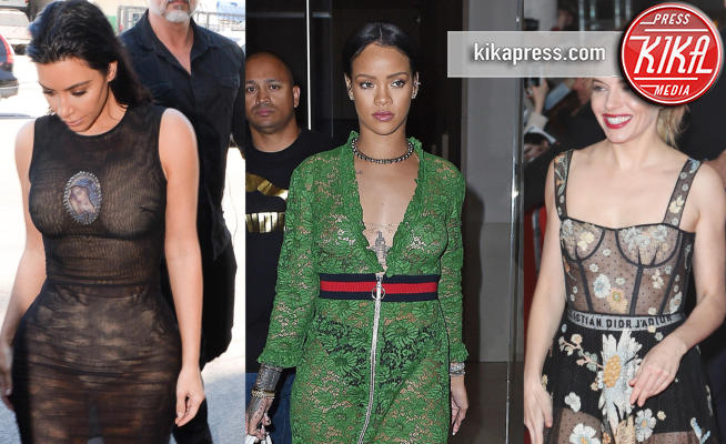 Kim Kardashian, Rihanna, Sienna Miller - 21-04-2017 - Scandalo al sole: sotto il vestito... spuntano gli slip!