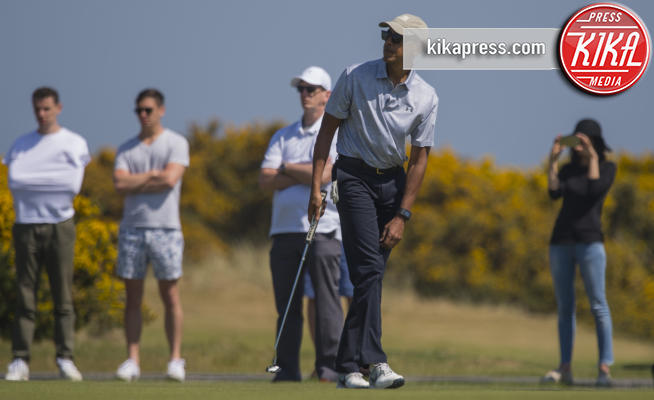Barack Obama - St Andrews - 26-05-2017 - Barack Obama studia da giocatore di golf in Scozia