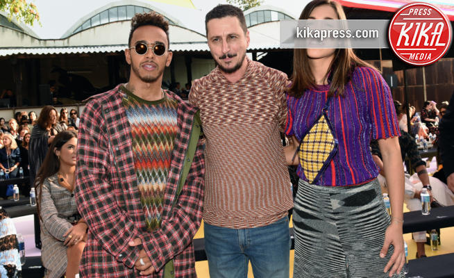 Ludovica Frasca, Lewis Hamilton, Luca Bizzarri - Milano - 23-09-2017 - Milano Fashion Week: Ludovica Frasca e Luca Bizzarri da Missoni