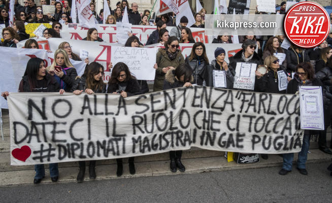 Protesta insegnanti Roma - Roma - 08-01-2018 - Insegnanti in sciopero in tutta Italia