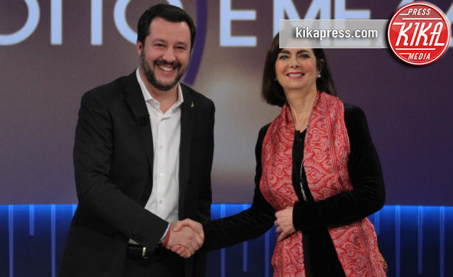 Laura Boldrini, Matteo Salvini - Roma - 13-02-2018 - Matteo Salvini-Laura Boldrini: il duello in tv sui migranti
