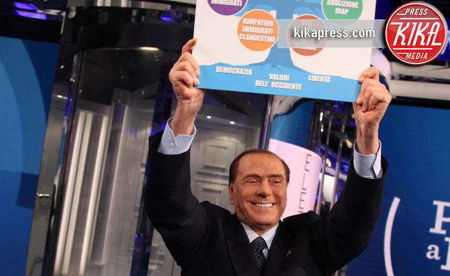 Silvio Berlusconi - Roma - 02-03-2018 - Elezioni: Berlusconi arriva con l'albero della libertà