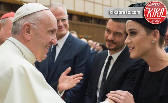 Papa Francesco, Katy Perry, Orlando Bloom - Città del Vaticano - 30-04-2018 - Katy Perry e Orlando Bloom incontrano Papa Francesco