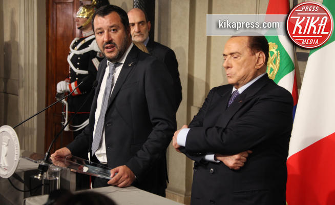 Matteo Salvini, Silvio Berlusconi - Roma - 07-05-2018 - Terzo giro di consultazioni, al voto l'otto luglio?