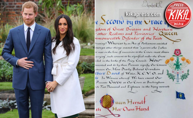 Meghan Markle, Principe Harry - 13-05-2018 - La regina ha detto sì: il documento ufficiale scritto a mano