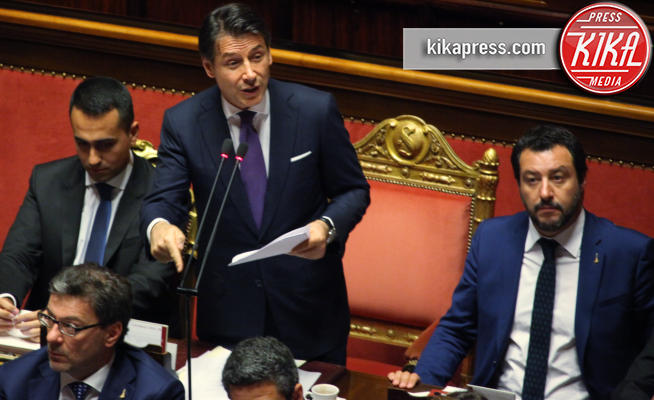 Giuseppe Conte, Luigi Di Maio, Matteo Salvini - Roma - 05-06-2018 - Fiducia al Governo, il discorso del premier al Senato