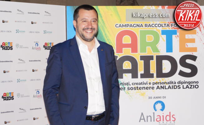 Matteo Salvini - Roma - 14-06-2018 - Arte&Aids, Matteo Salvini, Preziosi & Co.: uniti contro l'HIV