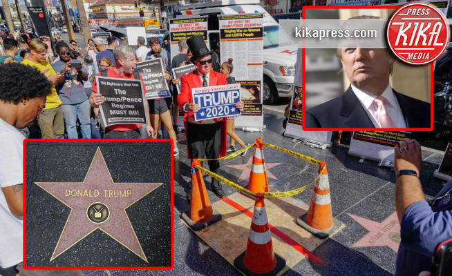 Donald Trump - Hollywood - 26-07-2018 - Donald Trump, picconate alla stella sulla Walk of Fame