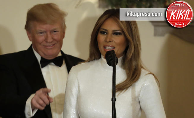 Washington - 15-12-2018 - Melania Trump in bianco e paillettes per il Congressional Ball