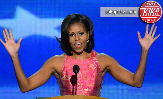Michelle Obama - Charlotte - 04-09-2012 - Michelle Obama, trendissima con gli stivali glitter Balenciaga!