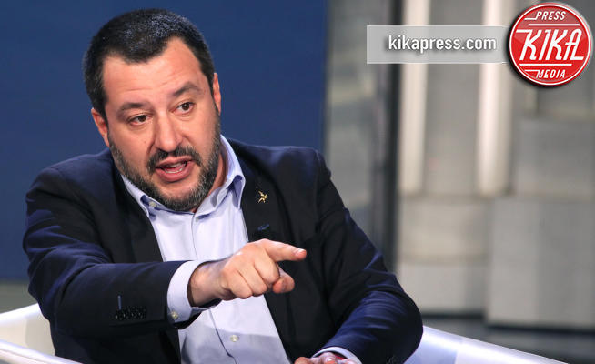 Matteo Salvini - Roma - 10-01-2019 - Matteo Salvini a Porta a Porta con la sua linea dura