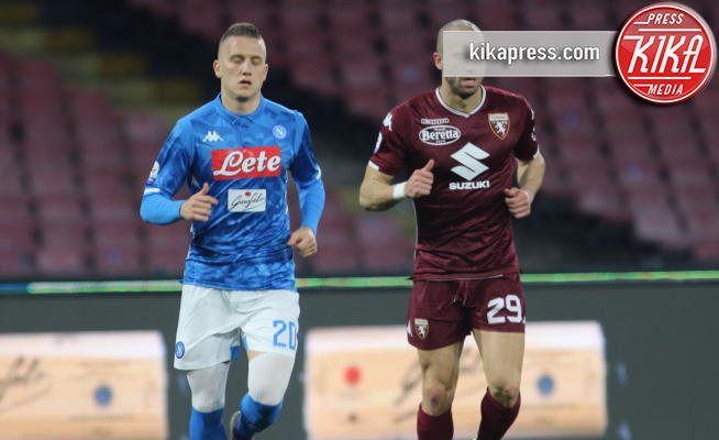 Piotr Zielinski, Lorenzo De Silvestri - Napoli - 17-02-2019 - Solo pareggio per il Napoli contro il Torino al San Paolo