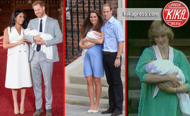 Principe George, Meghan Markle, Principe William, Kate Middleton, Lady Diana, Principe Harry - 08-05-2019 - Neo mamme confronto: Diana, Kate e Meghan 