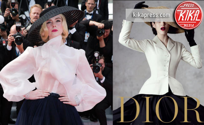Elle Fanning rivisita il New Look di Dior a Cannes 2019