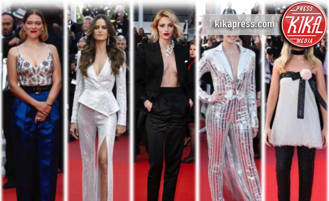 Sara Sampaio, Margot Robbie, Lea Seydoux, Anja Rubik, Izabel Goulart - Cannes - 23-05-2019 - Cannes 2019: Chi porta i pantaloni sul red carpet?