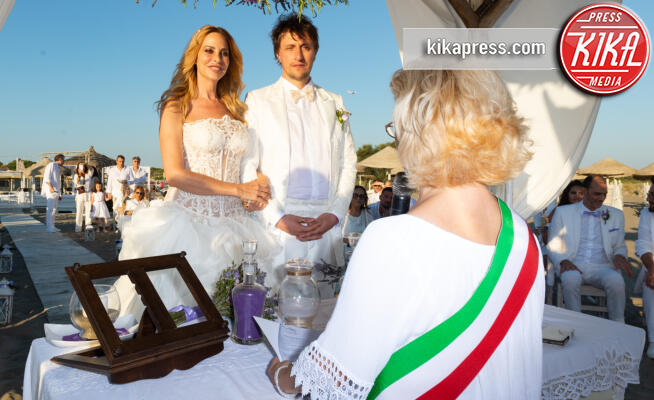 Simone Gianlorenzi, Stefania Orlando - Roma - 02-07-2019 - Stefania Orlando e Simone Gianlorenzi, le nozze sulla spiaggia