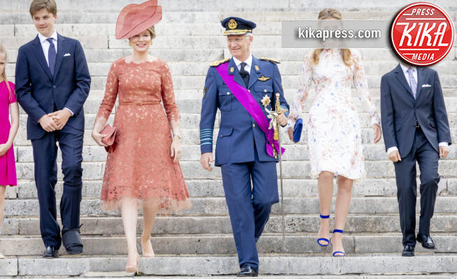 Principessa Elisabetta del Belgio, Regina Mathilde del Belgio - Brussels - 21-07-2019 - Festa Nazionale del Belgio: Elisabeth ruba la scena a Mathilde