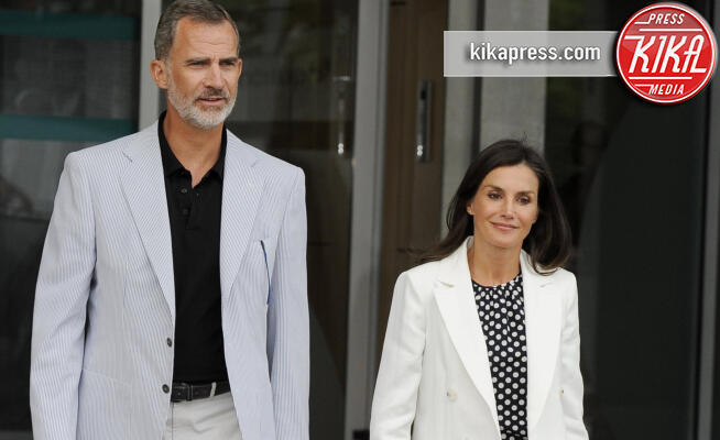 Re Felipe di Borbone, Letizia Ortiz - Madrid - 25-08-2019 - Felipe, Sofia e Letizia di Spagna in visita da Juan Carlos