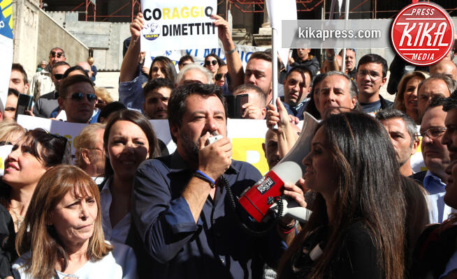 Matteo Salvini - Roma - 04-10-2019 - Salvini e la Lega in piazza per le dimissioni di Virginia Raggi