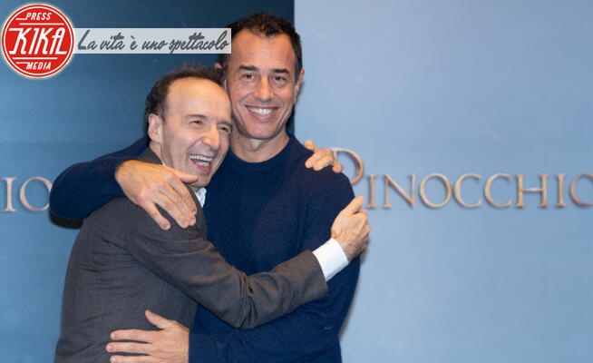 Matteo Garrone, Roberto Benigni - Roma - 12-12-2019 - Roberto Benigni e Matteo Garrone, è il momento di Pinocchio