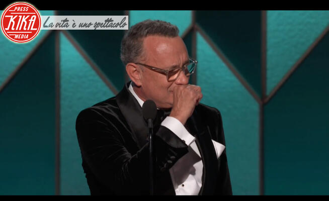 Tom Hanks - Beverly Hills - 06-01-2020 - Golden Globes 2020, le lacrime di Tom Hanks sul palco