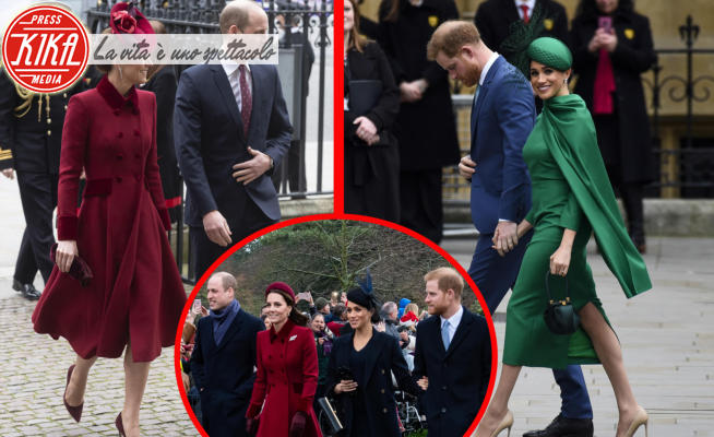 Meghan Markle, Principe William, Kate Middleton, Principe Harry - Londra - 09-03-2020 - Harry e Meghan, Kate e William insieme per l'ultima volta