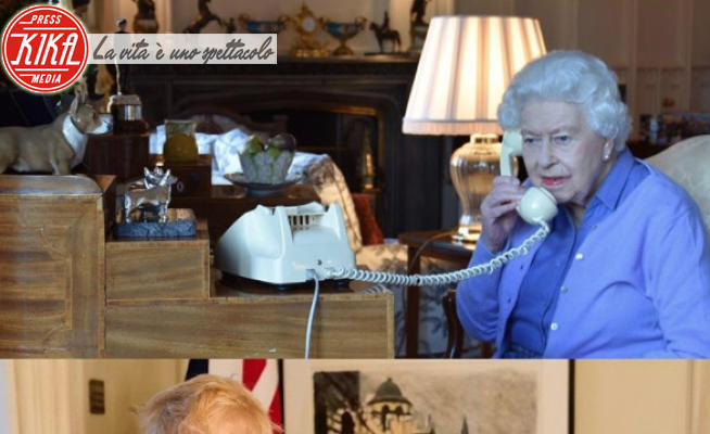 Boris Johnson, Regina Elisabetta II - Londra - 26-03-2020 - Royal smart working, che chicca nell'arredamento di Sua Maestà!