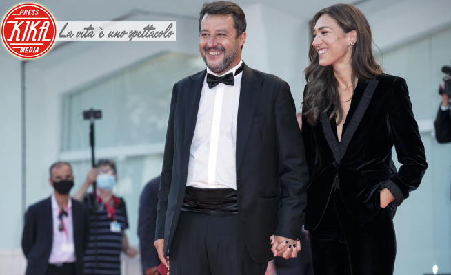 Francesca Verdini, Matteo Salvini - Venice - 04-09-2020 - Venezia, la coppia Salvini-Verdini cannibalizza il red carpet