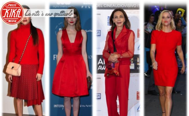 Matilde Gioli, Maria Rosaria Omaggio, Emma Stone, Reese Witherspoon - 17-12-2020 - Natale 2020: Natale con i tuoi... ma sempre in rosso!
