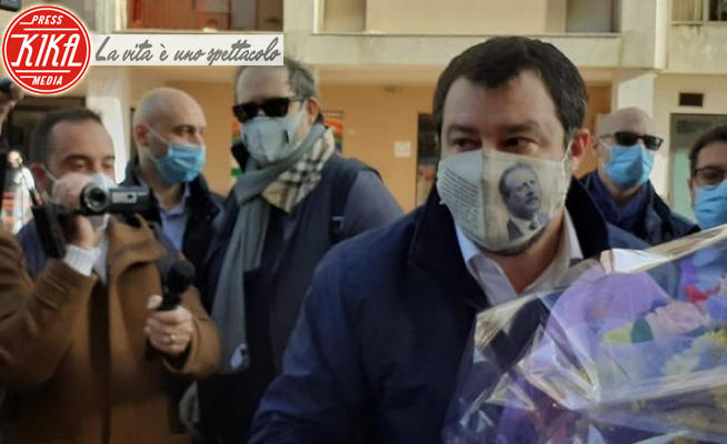 Matteo Salvini - Palermo - 08-01-2021 - Da Trump a Borsellino, la sfida del Salvini mascherato