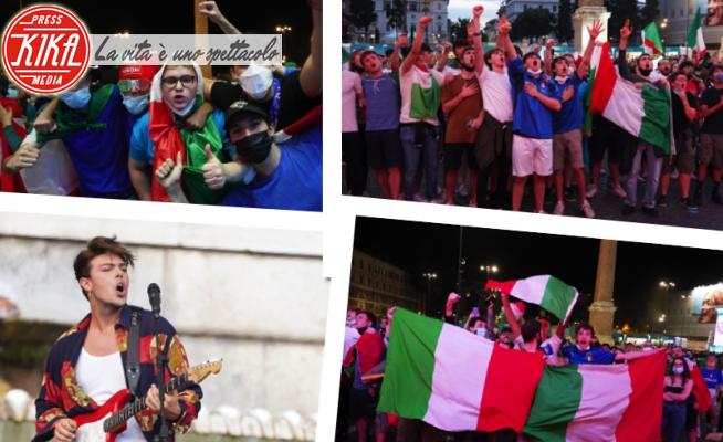 The Kolors - Roma - 12-06-2021 - Euro 2020: l'Italia vince, tifosi in festa, sul palco The Kolors