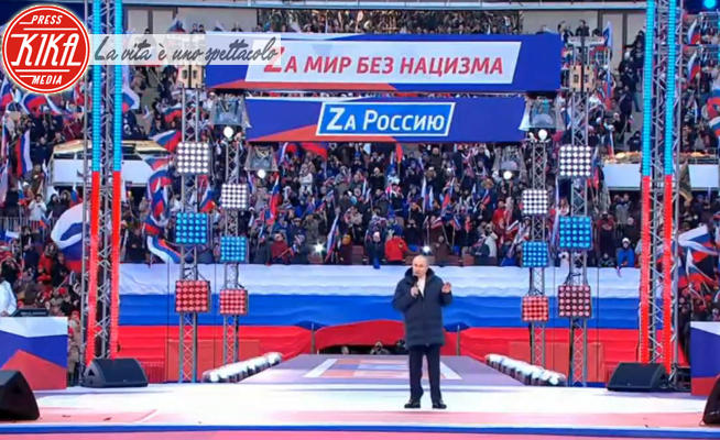Vladimir Putin - Mosca - 18-03-2022 - Putin allo stadio Luzhniki di Mosca, ma è giallo: è un fake?