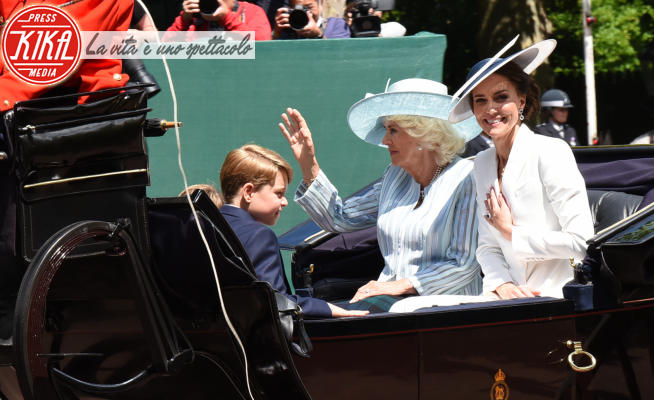 Principe George, Kate Middleton, Regina consorte Camilla - Londra - 02-06-2022 - Trooping The Colour, la parata: Londra in festa per il Giubileo 