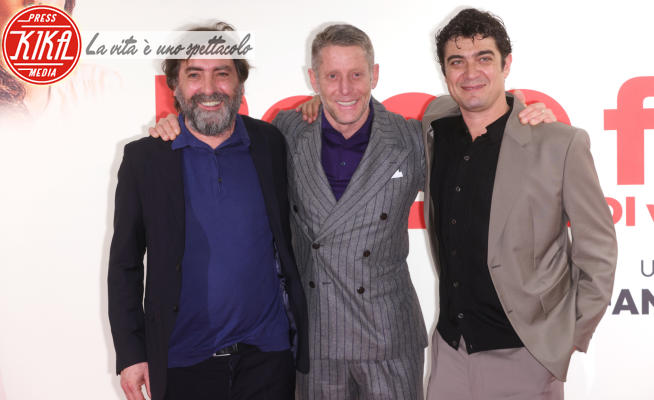 Stefano Mordini, Riccardo Scamarcio, Lapo Elkann - Milano - 13-03-2024 - Riccardo Scamarcio è la star di Race of Glory: la première