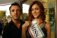Sergio Gnan, Miriam Leone - Mestre - 05-10-2008 - La Miss Italia Miriam Leone all'inaugurazione del salone di bellezza di Sergio Gnan