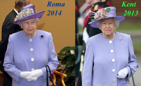 Regina Elisabetta II - 04-04-2014 - Elisabetta II, viola che vince non si cambia!